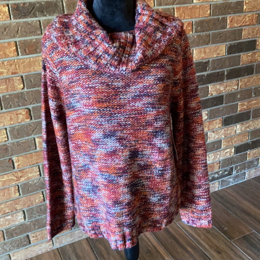 Size XL burgundy cowl neck sweater